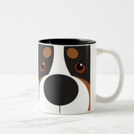 Taza Bicolor Swissy Face Mug