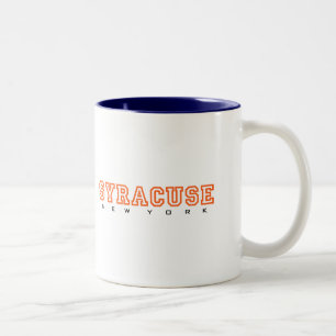 Taza Bicolor Syracuse, Nueva York - letras