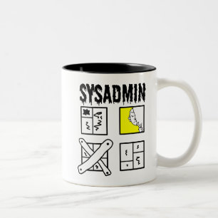 Taza Bicolor Sysadmin - Administrador del sistema