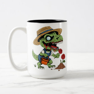 Taza Bicolor T-Rex Gardener Zombie