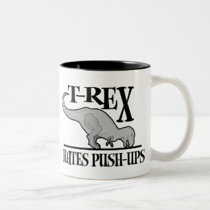 Taza Bicolor T-Rex odia los pectorales $18,95