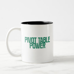 Taza Bicolor Tabla dinámica de Excel de análisis de datos de di