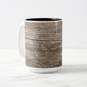 Taza Bicolor Tablones viejos de madera