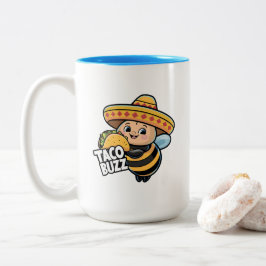 Taza Bicolor Taco Divertido Zumbido Abejorro