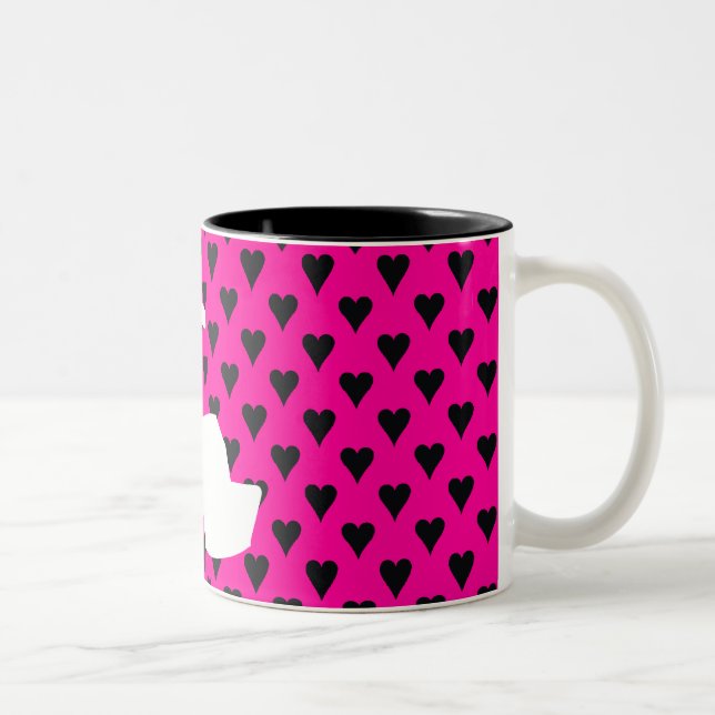 TAZA BICOLOR TACÓN ALTO - BOMBÉELO ENCIMA DE ROSAS FUERTES (Derecha)
