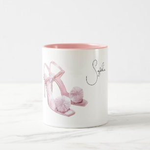 Taza Bicolor Tacones altos Pink Puffs