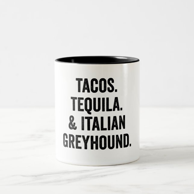 Taza Bicolor Tacos Tequila Y Greyhound Italiano (Centro)