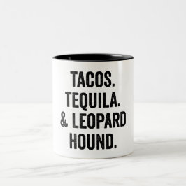 Taza Bicolor Tacos Tequila Y Leopard Hound
