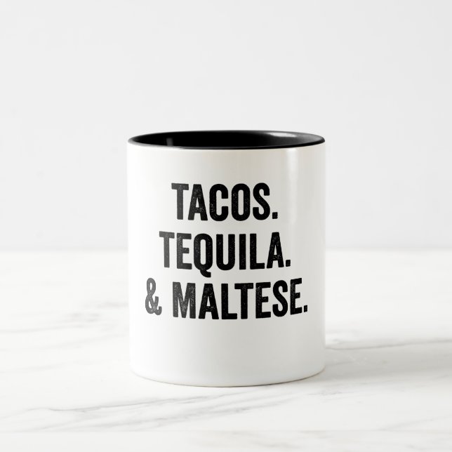 Taza Bicolor Tacos Tequila Y Maltés (Centro)