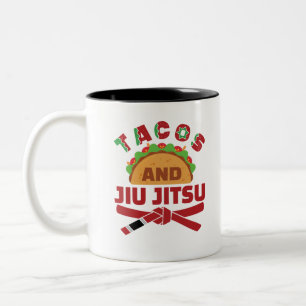 Taza Bicolor Tacos y Jiu Jitsu