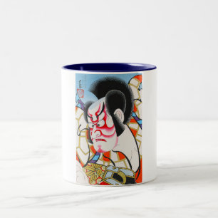 Taza Bicolor Tadamasa tradicional japonés fresco del maquillaj