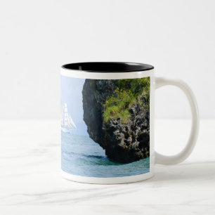 Taza Bicolor Tailandia, Mar de Andamán. Barco clíper Star Fyer