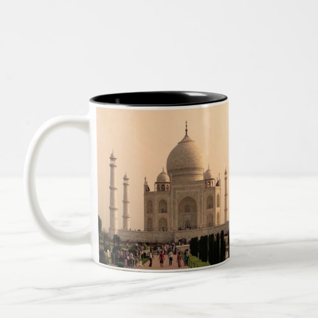 Taza Bicolor Taj Mahal con gente (Izquierda)