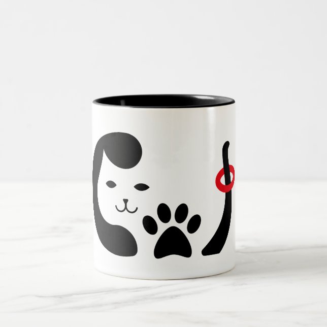 Taza Bicolor Talado de la mascota Lover (Centro)