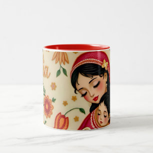 Taza Bicolor TALIA ~ Día DE LA MADRE ~ Muy dulce