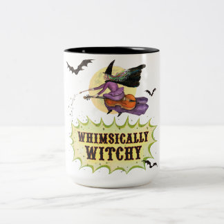 Taza Bicolor Tall Whimsical Witchy Mug