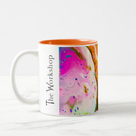 Taza Bicolor Taller de pintura colorida de acrílico líquido