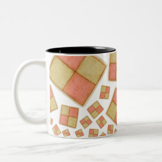 Taza Bicolor Tambor de café de dos tones de Battenberg