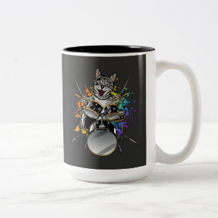 Taza Bicolor Tambor de tambor de gato