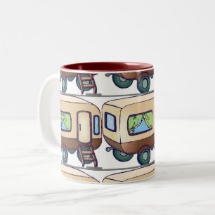 Taza Bicolor Tambores para el café caravana de camping para lo