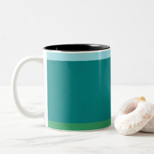 Taza Bicolor Tanager Turquesa, Azul Verde y Verde Kelly Horiz