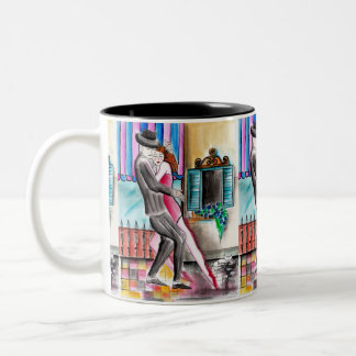 Taza Bicolor Tango de ronroneo - Ronroneando