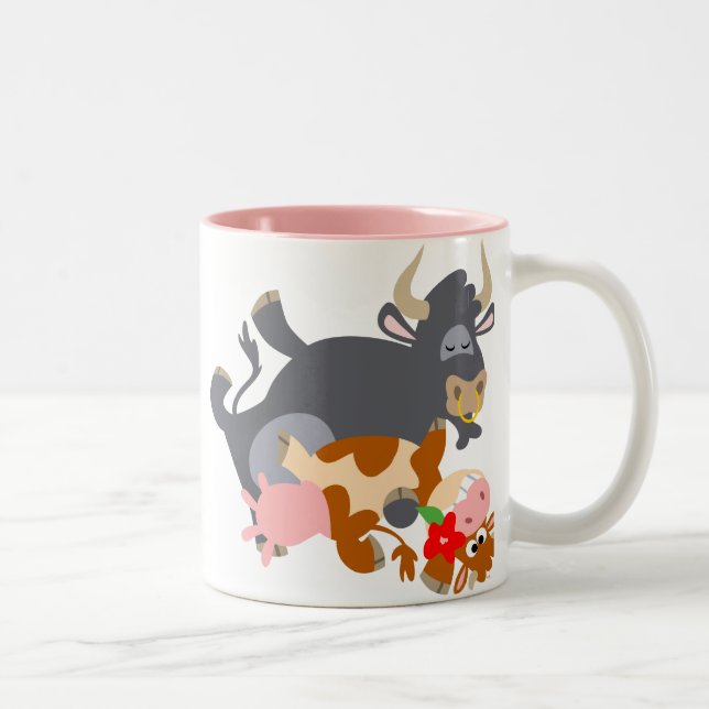 Taza Bicolor ¡Tango! (toro personalizado y vaca) Mug (Derecha)