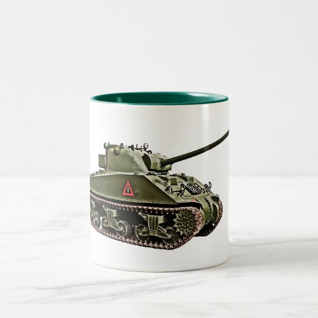 Taza Bicolor Tanque de pesca Sherman VC Firefly (Centro)