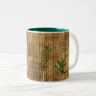 Taza Bicolor Tapa de bambú