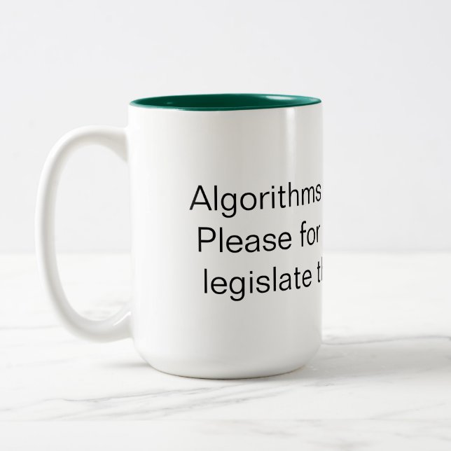 Taza Bicolor taquilla de la legislación de ai (Izquierda)