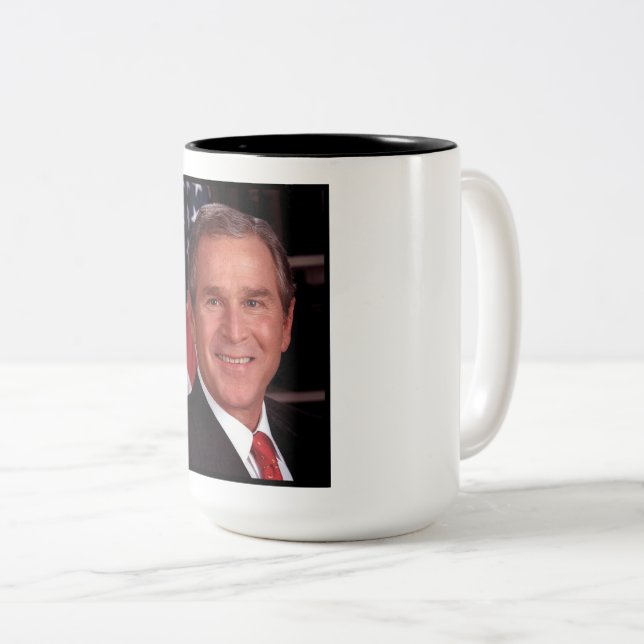 Taza Bicolor Tarjeta de Navidad del Presidente estadounidense G (Anverso derecho)