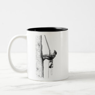 Taza Bicolor Tarjeta de regalo para cirujanos arboristas arbór