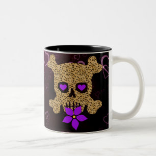 Taza Bicolor Tarjeta del día de San Valentín de la piel del