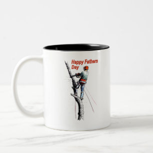 Taza Bicolor Tarjeta del Día del Padres Arborismo / Varsovia de