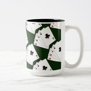 Taza Bicolor Tarjetas de juego de cuatro velocidades