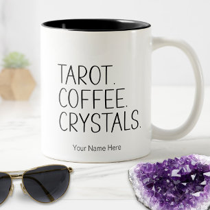 Taza Bicolor Tarot Café Cristales - Cita Nueva Era Metafísica