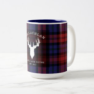 Taza Bicolor Tartan a cuadros Clan MacLachlan Casa del lago fam