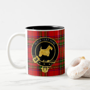 Taza Bicolor Tartán Escudo de clan territorial escocés