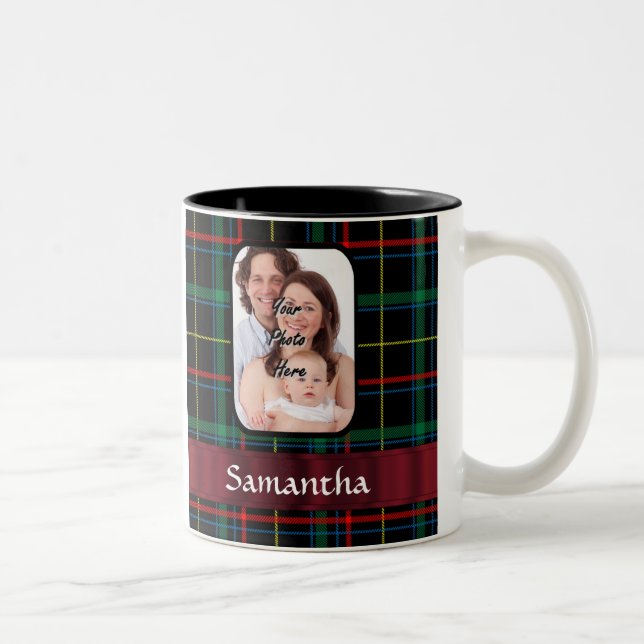 Taza Bicolor Tartán rojo y verde (Derecha)