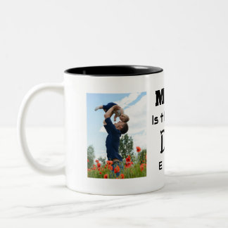 Taza Bicolor Tasse 2 Couleurs Best Dad ever photo customizable