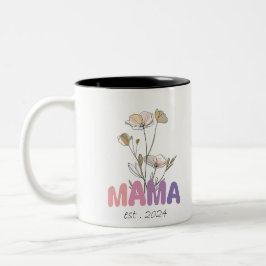 Taza Bicolor Tasse 2 Couleurs Mama Est 2024 Mothers Day