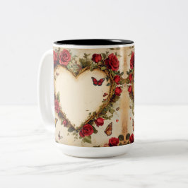 Taza Bicolor Tasse 2 Couleurs Personalized Valentine Coffee Mug