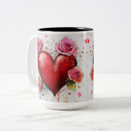 Taza Bicolor Tasse 2 Couleurs Personalized Valentine Coffee Mug