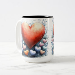 Taza Bicolor Tasse 2 Couleurs Personalized Valentine Coffee Mug