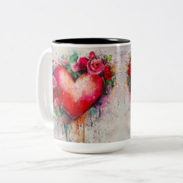 Taza Bicolor Tasse 2 Couleurs Personalized Valentine Coffee Mug
