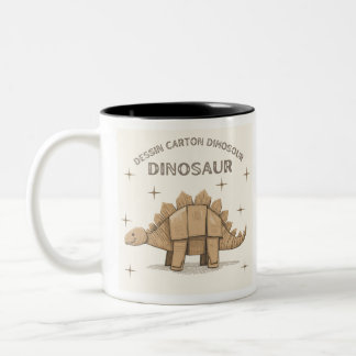 Taza Bicolor Tasse Enfant avec Adorable Dessin de Dinosaure
