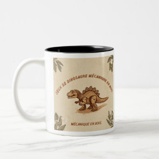 Taza Bicolor Tasse Enfant avec Adorable Dessin de Dinosaure