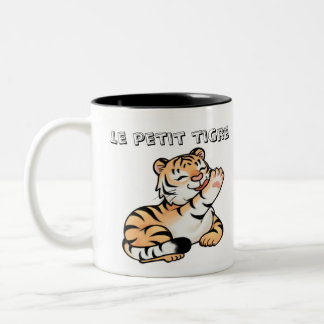 Taza Bicolor Tasse Enfant avec Adorable Tigre Kawaii