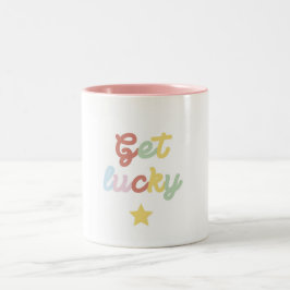 Taza Bicolor Tasse Get lucky mit Stern