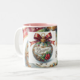 Taza Bicolor Tasse Merry Christmas